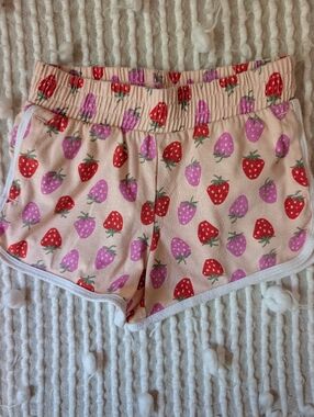 wonder nation strawberry print Girls' elastic waist shorts-size 6
